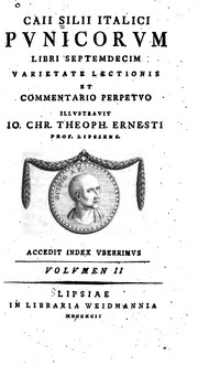 Cover of: Caii Silii Italici Punicorum libri septemdecim