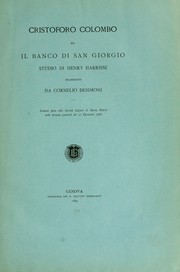 Cover of: Cristoforo Colombo ed il Banco di San Giorgio