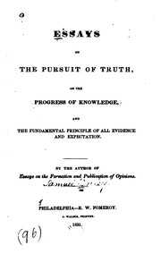 Cover of: Essays on the pursuit of truth