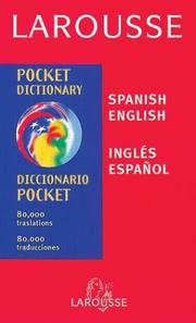 Cover of: Diccionario español/inglés inglés/español: Larousse Pocket