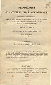 Cover of: Prodromus plantarum indiae occidentalis by William Hamilton