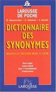 Cover of: Dictionnaire Des Synonymes by Larousse