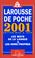 Cover of: Le Larousse De Poche 2001 Edition Mise a Jour