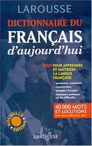 Cover of: Dictionnaire du francais d'aujourd'hui by Larousse