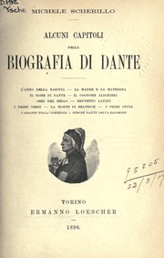 Cover of: Alcuni capitoli della biografia di Dante