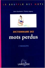 Cover of: Dictionnaire des mots perdus
