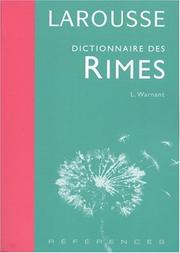 Cover of: Dictionnaire des rimes