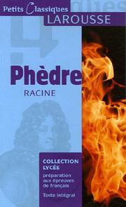 Cover of: Phedra (Petits Classiques Larousse)