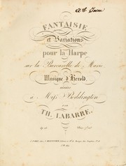 Cover of: Fantaisie et variations pour la harpe: sur la Barcarolle de Marie, musique d'Herold : op. 26