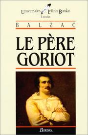Cover of: Le Pere Goriot Extraits by Honoré de Balzac
