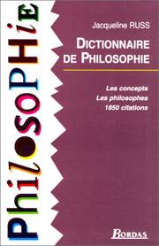 Cover of: Dictionnaire de philosophie: les concepts, les philosophes, 1850 citations