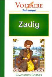 Cover of: Zadig Ou La Destinee by Voltaire