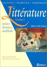 Cover of: Littérature, tome 2: XIXe et XXe siècles