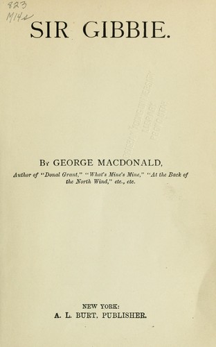 Sir Gibbie by George MacDonald