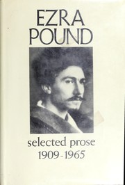 Cover of: Selected prose, 1909-1965. by Ezra Pound