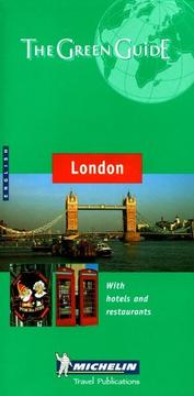 Cover of: Michelin the Green Guide London (Michelin Green Guide: London English Edition) | 