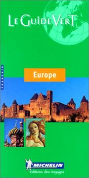 Cover of: Michelin Green Guide Europe (French Language Edition)