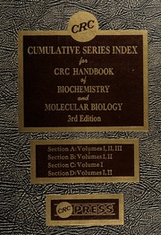 Cover of: Cumulative series index for CRC handbook of biochemistry and molecular biology, 3rd edition by editor, Gerald D. Fasman.