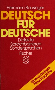 Cover of: Deutsch für Deutsche by Hermann Bausinger