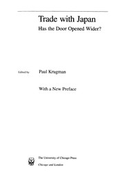 Cover of: Trade with Japan by Paul R. Krugman