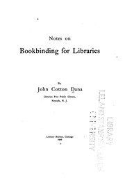 Cover of: Notes on bookbinding for libraries