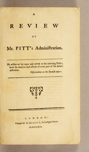 A review of Mr. Pitt's administration by Almon, John