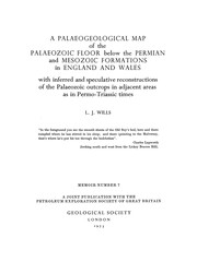 Cover of: A palaeogeological map of the Palaeozoic floor below the Permian and Mesozoic formations in England and Wales by L. J. Wills