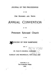 Cover of: Journal of the ... Annual Convention, Diocese of New Hampshire