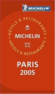 Cover of: Michelin 2005 Paris by Michelin Travel Publications