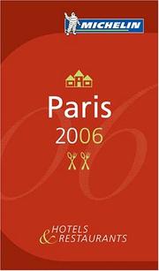 Cover of: Michelin Red Guide 2006 Paris by Michelin Travel Publications