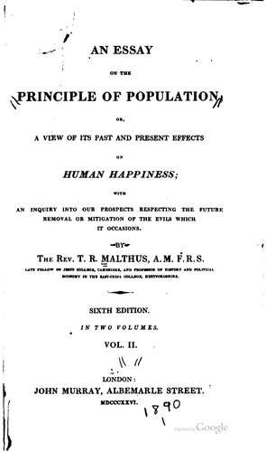 what key point from the book essay on the principle of population influenced darwin