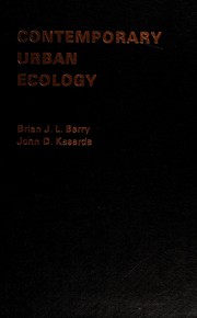 Cover of: Contemporary urban ecology