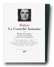 Cover of: Balzac : La Com??die Humaine, tome 3 :Bibliotheque de la Pleiade by 