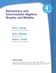 Cover of: Elementary and intermediate algebra: graphs and models