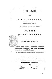 Cover of: Poems by S. T. Coleridge
