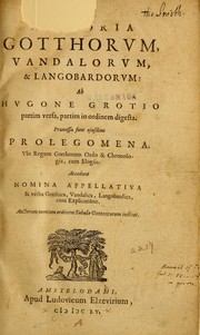 Cover of: Historia Gotthorum, Vandalorum, & Langobardorum