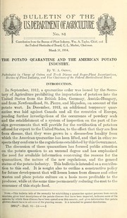 Cover of: The potato quarantine and the American potato industry