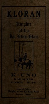 Cover of: Kloran: knights of the Ku Klux Klan