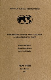 Cover of: Paleosiberian peoples and languages by Roman Jakobson