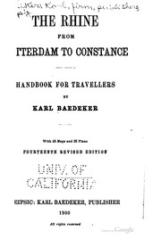 Cover of: The Rhine from Rotterdam to Constance by Karl Baedeker (Firm)