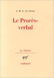 Cover of: Le Procès-verbal by J. M. G. Le Clézio