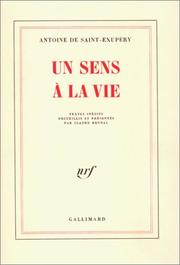 Cover of: Un sens à la vie: textes inédits
