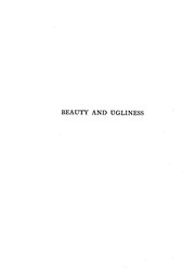 Cover of: Beauty & ugliness and other studies in psychological aesthetics