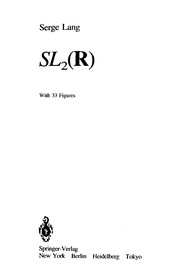 Cover of: SL₂(R) by Serge Lang