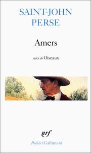 Cover of: Amers/Oiseaux/Poesie by Saint-John Perse