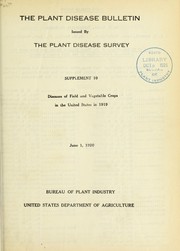 Cover of: Diseases of field and vegetable crops in the United States in 1919