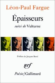 Cover of: Epaisseurs - Vulturne