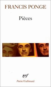 Cover of: Pièces by Francis Ponge