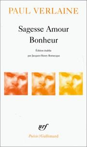 Cover of: Sagesse Amour Bonheur (Poesie Ser.)