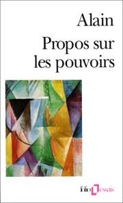 Cover of: Propos sur les pouvoirs